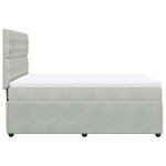 vidaXL Sommier à lattes de lit et matelas Gris clair 140x200cm Velours