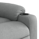 vidaXL Fauteuil inclinable de massage en tissu gris clair