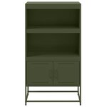 vidaXL Buffet haut vert olive 68 5x38 5x123 5 cm acier