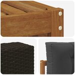 vidaXL Ensemble de canapés d'extérieur 6 pc Naturel et Anthracite