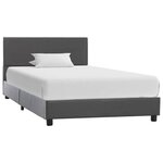 vidaXL Cadre de lit Gris Similicuir 100 x 200 cm