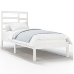 vidaXL Cadre de lit sans matelas blanc bois massif 90x190 cm