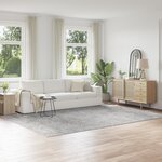 Tapis shaggy vidaXL avec support en latex gris 240x340 cm