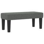 vidaXL Lit à Sommier Tapissier avec Matelas & Banc Gris Foncé 90x200 cm en Tissu
