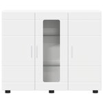 vidaXL Buffet avec étagère Blanc 55.5 x 29 x 100 cm Bois d'ingénierie