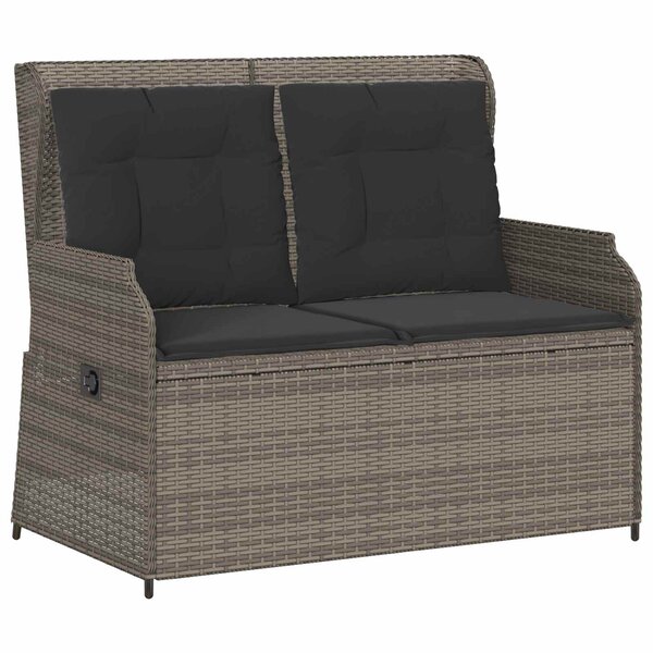 vidaXL Banc de jardin Gris polyrotin