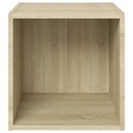 vidaXL Meuble TV chêne sonoma 37x35x37 cm bois d’ingénierie