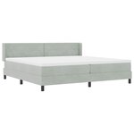 vidaXL Lit à ressorts avec matelas noir 100x200 cm en velours