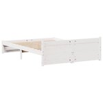 vidaXL Cadre de lit sans matelas blanc 120x200 cm bois de pin massif