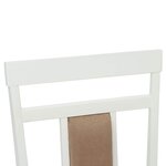 vidaXL Chaise de salle à manger 2 Pièces Blanc et marron