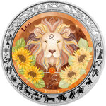 Monnaie LEO Aquarelle Zodiac 1 Oz Argent 5 Cedis Ghana 2026 (PRÉCOMMANDE)