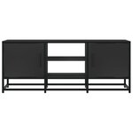 vidaXL Meuble TV noir 100x35x41 cm bois d'ingénierie et métal