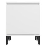 vidaXL Tables de chevet avec pieds en métal blanc 40x30x50 cm
