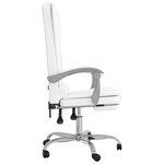 vidaXL Fauteuil de massage inclinable de bureau Blanc Similicuir