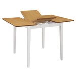 vidaXL Table à manger extensible Blanc (80-120)x80x74 cm MDF