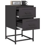 vidaXL Table de chevet noir 36x39x60 5 cm acier