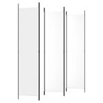 vidaXL Cloison de séparation 5 panneaux Blanc 250x220 cm Tissu