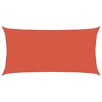 vidaXL Voile d'ombrage 160 g/m² Terre cuite 4x7 m PEHD