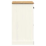vidaXL Buffet avec tiroirs VIGO 78x40x75 cm blanc bois massif de pin