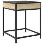 vidaXL Table de chevet avec LED infini chêne sonoma 40x40x51 cm
