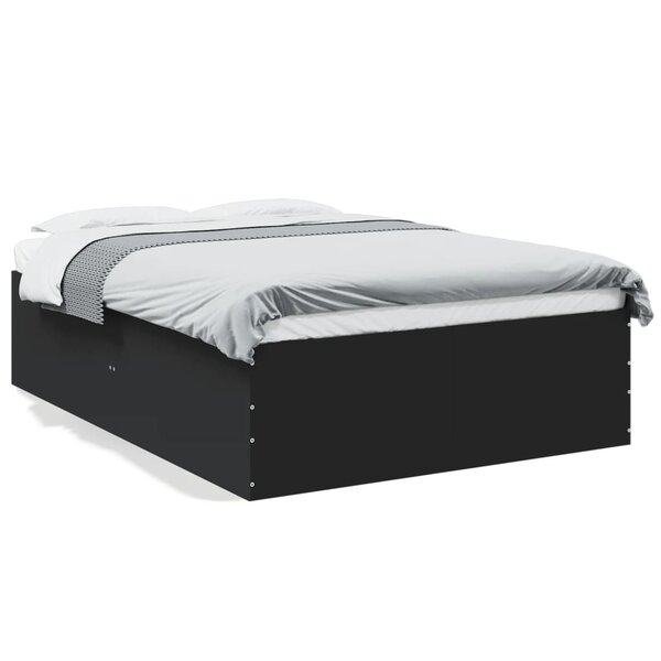 vidaXL Cadre de lit sans matelas noir 140x200 cm