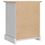 vidaXL Table de chevet avec tiroir Blanc 53 x 39 x 66 cm Pin massif