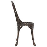 Chaises de jardin vidaXL 2 Pièces en alu bronze