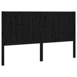 vidaXL Tête de lit Noir 125 5x4x100 cm Bois massif de pin