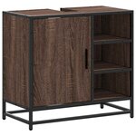 vidaXL Armoire de lavabo de salle de bain chêne marron 65x33x60 cm