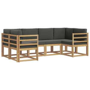 vidaXL Ensemble de canapés d'extérieur 6 pc Blanc et anthracite