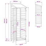 vidaXL Abri de jardin Naturel 59 x 56 x 176 cm Bois de Sapin Massif