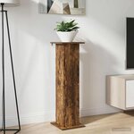 vidaXL Support de Plante Chêne fumé 30 5 x 30 x 100 5 cm