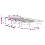 vidaXL Cadre de lit sans matelas 90x200 cm bois de pin massif