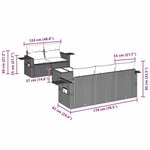 vidaXL Salon de jardin 6 Pièces avec coussins noir résine tressée