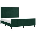 vidaXL Cadre de lit sans matelas vert foncé 140x190 cm velours