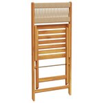 vidaXL Ensemble de bistro 3 Pièces beige polypropylène et bois massif