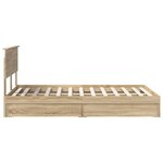 vidaXL Lit de Rangement Chêne Sonoma 120 x 190 cm Bois d'ingénierie