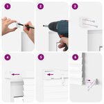 vidaXL Store Vénitien Réglable Blanc 213 x 60 cm PVC