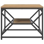 vidaXL Table basse chêne artisanal 51 x 50 x 40 cm