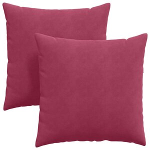 vidaXL Coussins de canapé 2 Pièces Bordeaux 60 x 60 cm