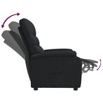 vidaXL Fauteuil inclinable Noir Tissu