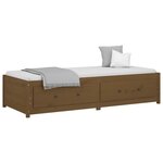 vidaXL Lit de jour sans matelas marron miel 90x200 cm bois pin massif
