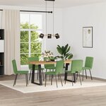 vidaXL Chaises à manger lot de 6 vert clair velours