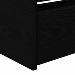 vidaXL Lit d'appoint Chêne noir 100 x 200 cm Bois d'ingénierie
