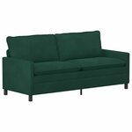 vidaXL Ensemble de Canapés 2 Pièces Vert foncé Velours