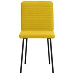 vidaXL Chaises à manger lot de 2 Jaune Velours
