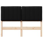 vidaXL Tête de lit capitonnée Marron et Noir 120 cm Pin massif