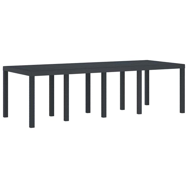 vidaXL Table de jardin pour repas Anthracite 250 x 100 x 73 cm