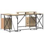 vidaXL Bureau Chêne Sonoma 182 x 101 x 87 5 cm Bois d'ingénierie