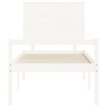 vidaXL Lit pour personne âgée sans matelas blanc bois massif